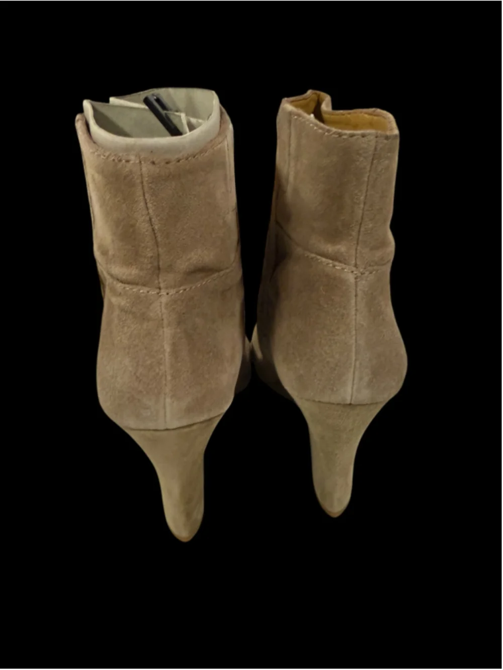 Women's Nine West Wedge Boots Size 9M Taupe
